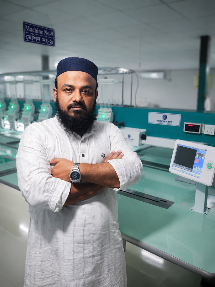 Mehedi Hassan, proprietor of Perfect Art Embroidery Machine